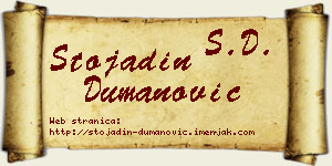 Stojadin Dumanović vizit kartica